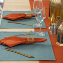 Solid Brown Pure Cotton Table Mats And Runners Online