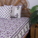 Hand Block Floral Printed Soft Cotton Jaipuri Bedsheet