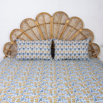 Hand Block Floral Print Soft Cotton Jaipuri Bedsheets Online