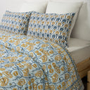 Premium Hand Block Floral Print Cotton Duvet Covers & Shams