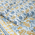 Premium Hand Block Floral Print Cotton Duvet Covers & Shams