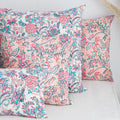 Royal Pink Floral Block Print Cotton Duvet Covers With Shams Online