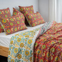 Multicolor Floral Block Print Soft Cotton Single Duvet Cover