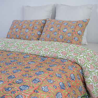 Royal Block Print Soft Cotton Duvet Covers Shams