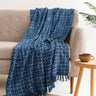 Blue Floral Cotton Block Print Throws Online