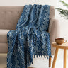 Blue Hand Block Print Cotton Sofa Throws