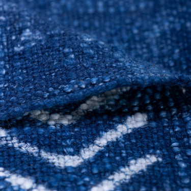Blue Block Print Soft Cotton Throws for Sofas