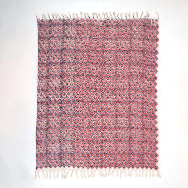 Rose Floral Print Authentic Handmade Throw Blanket For Home Decor