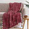 rose floral print authentic handmade throw blanket online