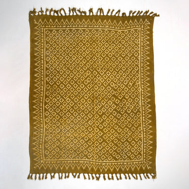 Soft Premium Mustard Geometrical Print Cotton Sofa Throw For Home Decor