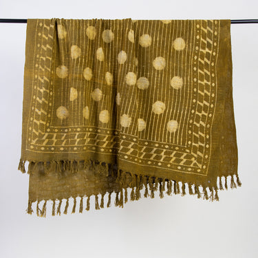 Soft Premium Polka Dots Organic Cotton Block Print Throw For Couch Decor