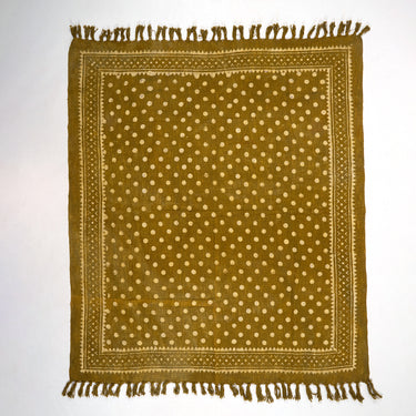 Luxury Polka Dots Block Print Cotton Couch Throws