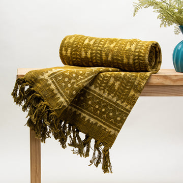 Stripes Block Print Cotton Chair Throws Online