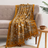 Orange Bird Print Sofa Throws Online