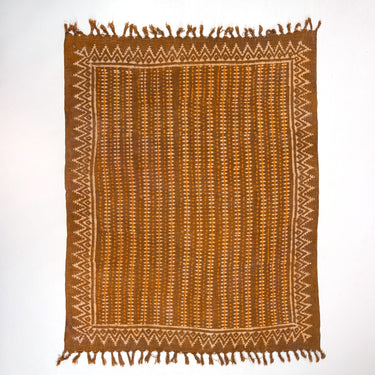 Brown Stripes Block Print Cotton Chair Throws For Home Decor