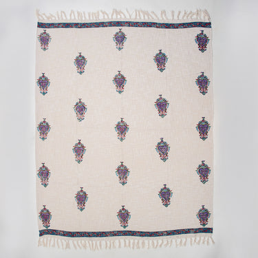 Multicolor Cotton Stylish Floral Printed Sofa Throw
