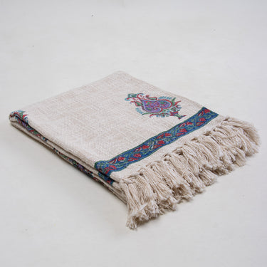 Multicolor Cotton Stylish Floral Printed Sofa Throw