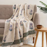 Purple Cotton Stylish Floral Print Throw For Home Decor Items Online
