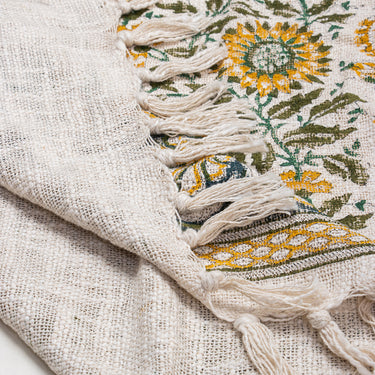 Multicolor Sun Flower Print Throw Blanket For Living Room Decor