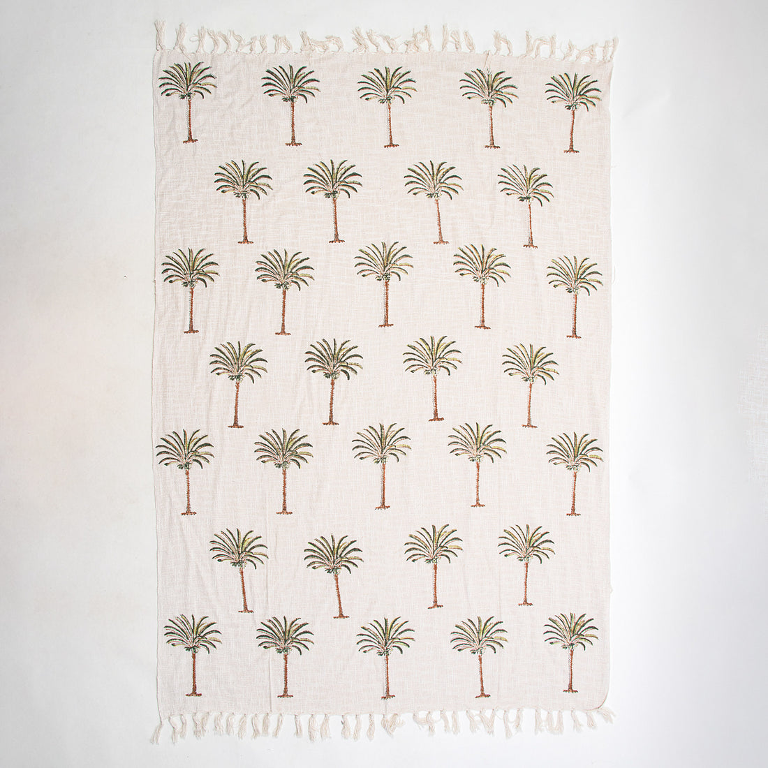 Date Palm Tree Print Handcrafted Sofa Throw Online