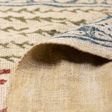 Block Printed Organic Cotton Sofa Throw Blanket