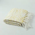 Soft Premium Cream Cotton throws For Sofas Online