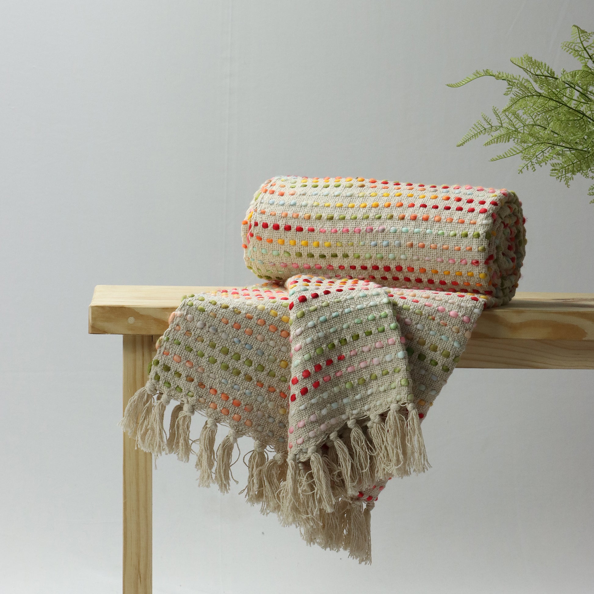 Multicolor Soft Cotton Throw Blanket For Couch Online