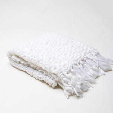 White Acrylic Cotton Throws For Sofas Online