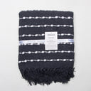 Soft Black Cotton Woven Blanket Throw