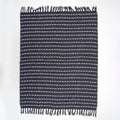 Soft Black Cotton Woven Blanket Throw