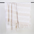 Cream Woven Cotton Throws For Sofas Online