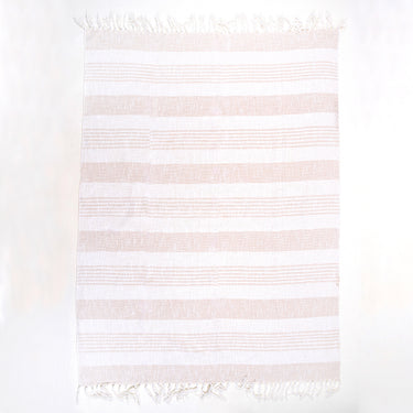 Cream Woven Cotton Throws For Sofas Online