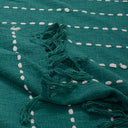 Green Organic Cotton Woven Throw Blanket Online