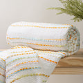 Multicolor Cotton Woven Stripe Throw