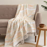 Multicolor Cotton Woven Stripe Throw