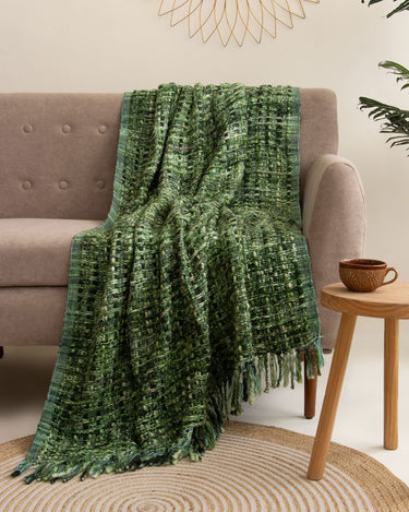 Woven Cotton Throw Blanket For Sofa Decor