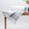 Green Woven Cotton Throw Blanket Online