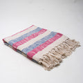 Luxury Red Cotton Hand Woven Throw Online