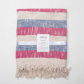 Luxury Red Cotton Hand Woven Throw Online