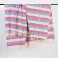 Luxury Red Cotton Hand Woven Throw Online