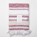 Maroon Handmade Cotton Woven Throw Blankets Online