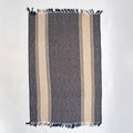 Black Cotton Handmade Woven Throw Blanket Online