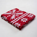 Red Cotton Handmade Knitted Blanket Throw Online