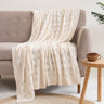 Cozy Cream Warmth Knitted Throw For Sofas