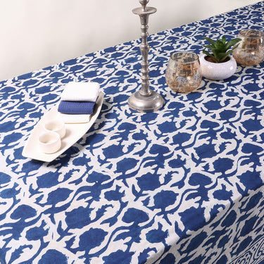 Best Blue Indigo Tablecloth Cotton Cover Online