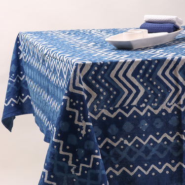 Luxury Hand Block Wave Print Table Cover 6 Seater Online