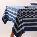 Indigo Blue Printed Soft Cotton Dining Table Cloth Cover Online DMAASA.in