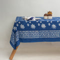 Best Indigo Floral Print Cotton Table Cover Prices Online