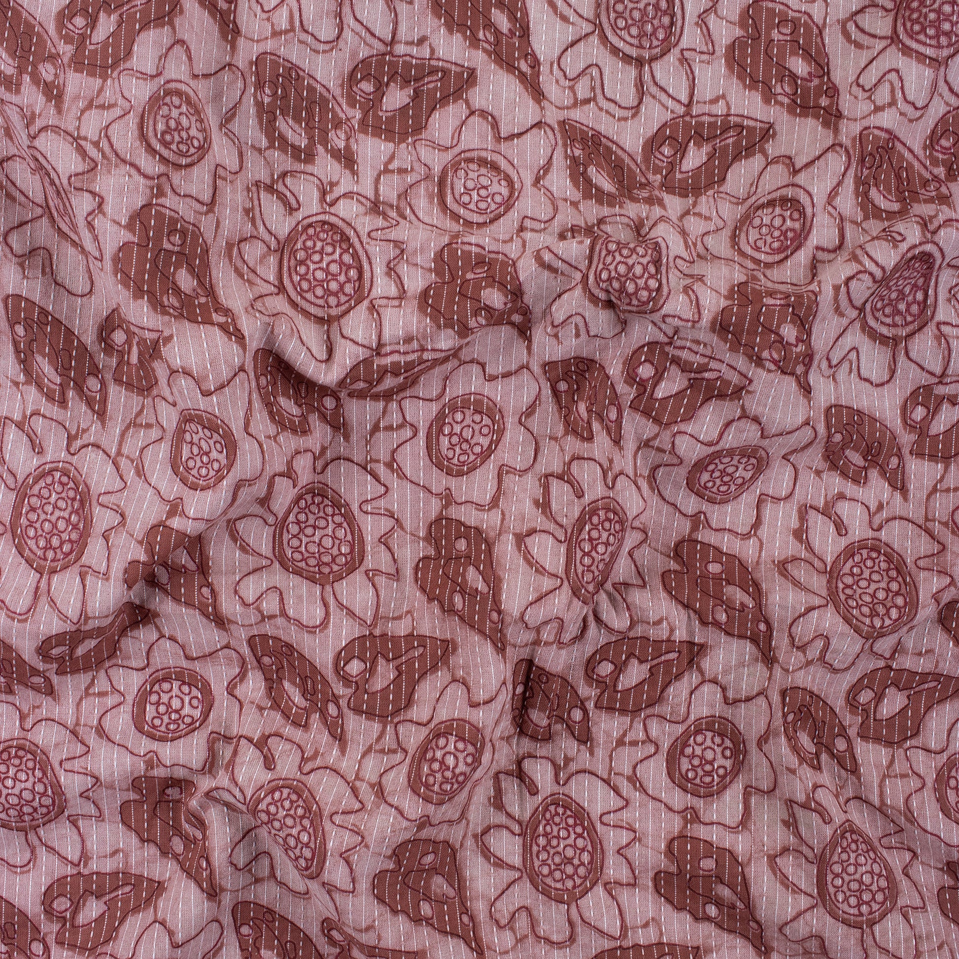 Dabu Block Printed Cotton Kantha Fabric Online