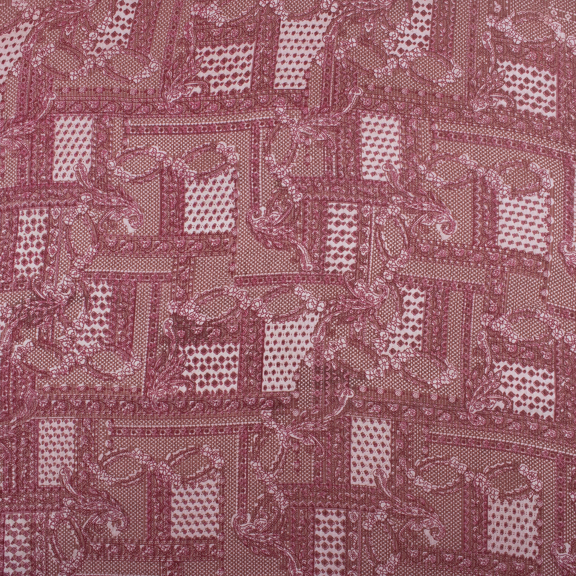 Dabu Block Floral Print Kantha Design Fabric